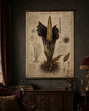 The Mourning Herbarium Standard | Titan Arum Wall Hanging