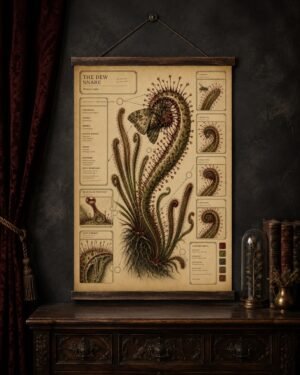 The Dew Snare king sundew botanical wall hanging