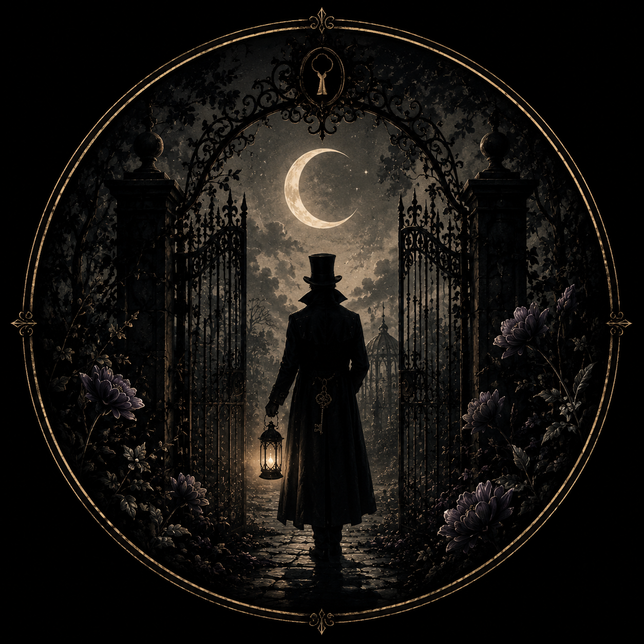 A lantern bearer entering the forgotten garden